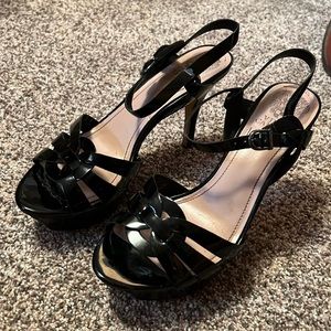 Vince Camuto Black Leather Heels